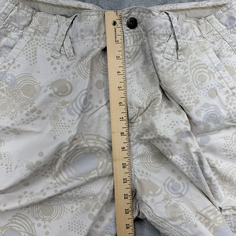Jordan Cargo Shorts Beige Abstract Print Baggy Size 38R
